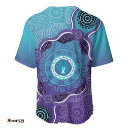 Australia Indigenous Baseball Jersey Shirt Suicide Prevention Month Ribbon Aboriginal Art