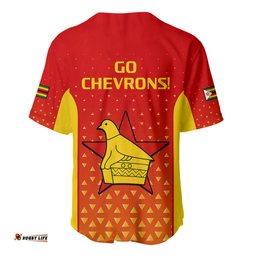 Zimbabwe Cricket Baseball Jersey Shirt Go Chevrons Dynamic Version