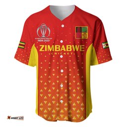 Zimbabwe Cricket Baseball Jersey Shirt Go Chevrons Dynamic Version