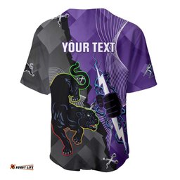 Personalised Storm And Panthers Rugby 2024 Baseball Jersey Shirt Go Champions Grand Final Dynamic Style