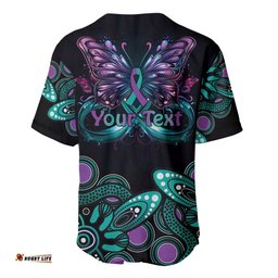 Personalised Hope Fight Suicide Prevention Awareness Baseball Jersey Shirt Aboriginal Motif