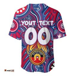 Personalised NAIDOC Week 2024 Western Bulldogs Baseball Jersey Shirt Australian Aboriginal Hand Painting