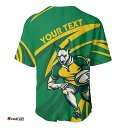 Personalized Australia Rugby Champion Baseball Jersey Shirt Wallabies Mascot with Sporty Style