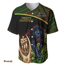 Panthers Rugby Baseball Jersey Shirt Go Premiers Back To Back Polynesian Indigenous Art