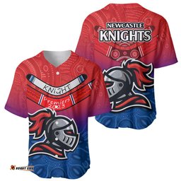 Knights Permier Baseball Jersey Shirt NRL Mascot with Aboriginal