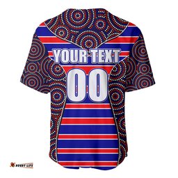 NRL Rooster Baseball Jersey Shirt Mix Dot Aboriginal