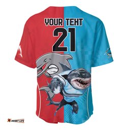 Custom Dolphins and Shark Baseball Jersey Shirt Together Sporty Style