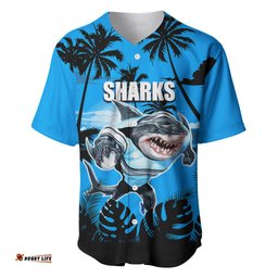 NRL Sharks Baseball Jersey Shirt Summer Vibe Style