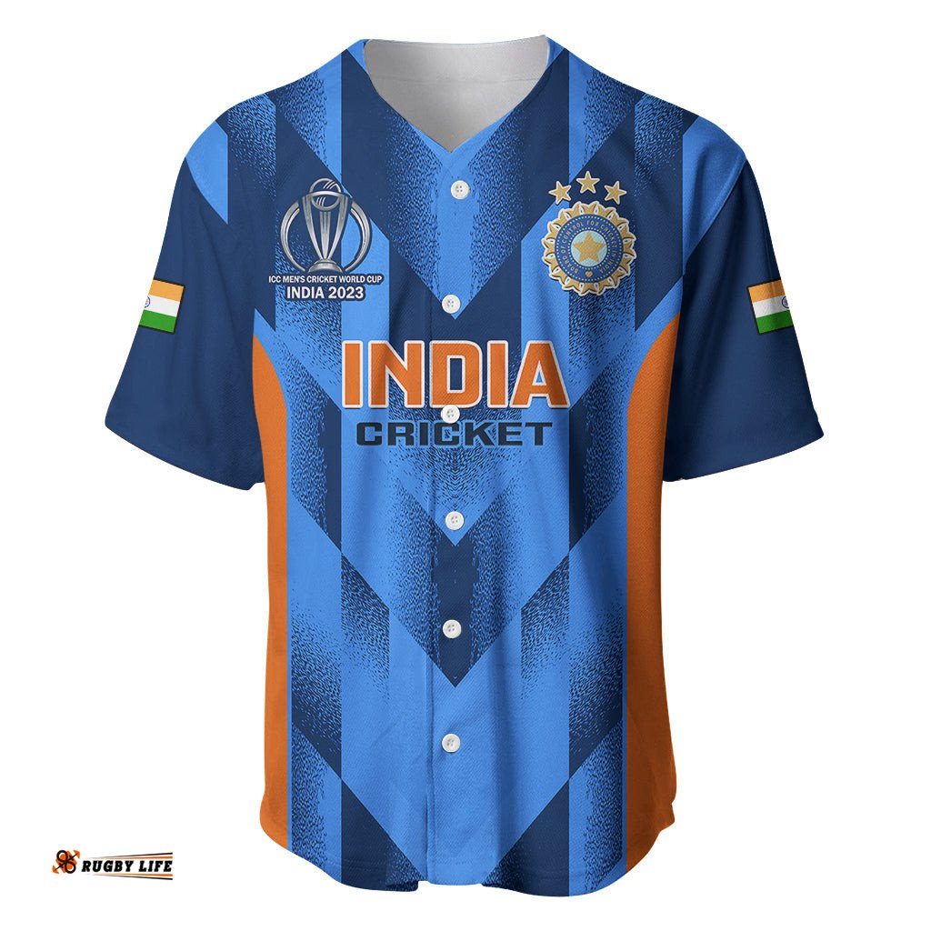 India Cricket Baseball Jersey Shirt Men In Blue Go Champions World Cup