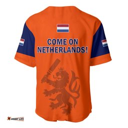 Netherlands Cricket Baseball Jersey Shirt Dynamic Version