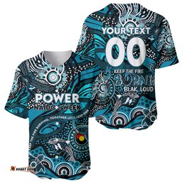 Custom NAIDOC Week 2024 Power Baseball Jersey Shirt Aboriginal Animals Keep The Fire Burning
