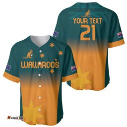 Custom Wallaroos Womens Rugby Baseball Jersey Shirt Sporty Style
