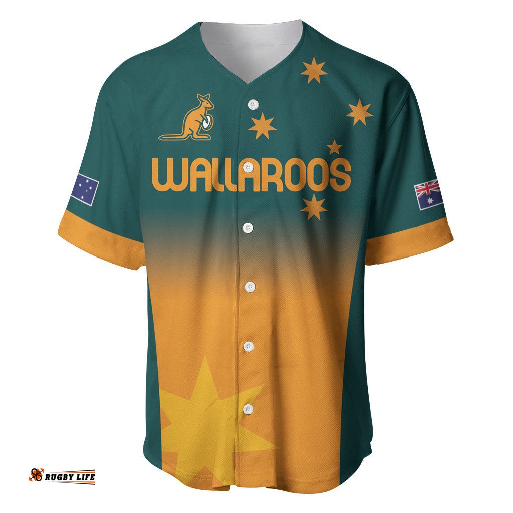 Custom Wallaroos Womens Rugby Baseball Jersey Shirt Sporty Style