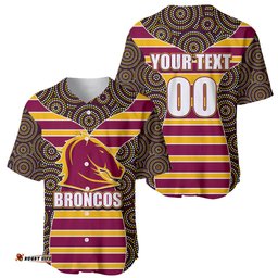 NRL Boncos Baseball Jersey Shirt Mix Dot Aboriginal