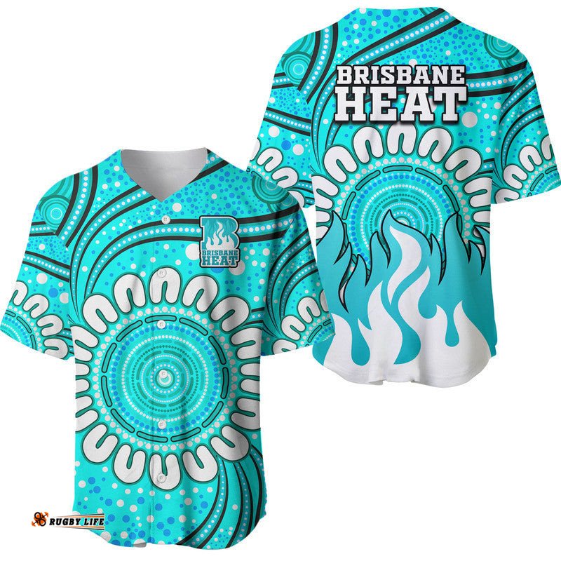 Brisbane Heat Cricket Baseball Jersey Shirt Aboriginal