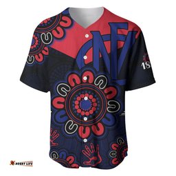 AFL Melbourne Demons 1858 Aboriginal Baseball Jersey Shirt