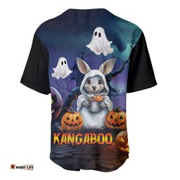 Happy Kangaboo Baseball Jersey Shirt Kangaroo and Halloween Haunted House