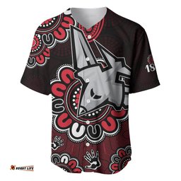 AFL Essendon Bombers 1872 Aboriginal Baseball Jersey Shirt