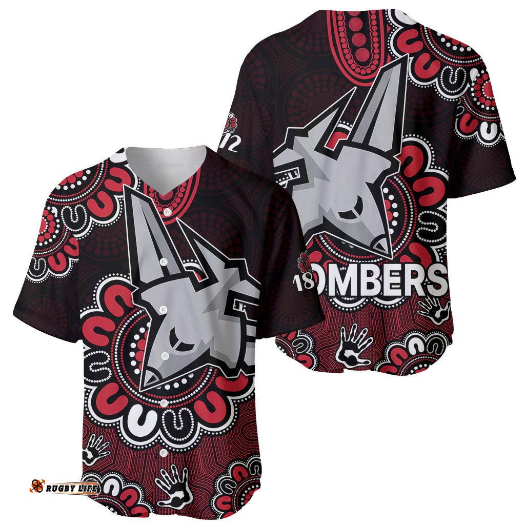 AFL Essendon Bombers 1872 Aboriginal Baseball Jersey Shirt