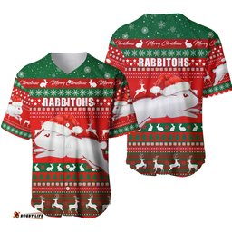 Rabbitohs Christmas Baseball Jersey Shirt South Sydney Indigenous