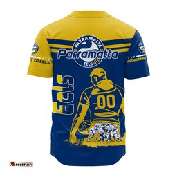 Parramatta Eels Baseball Jersey Shirt Personalized Pentagon Style NRL