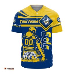 Parramatta Eels Baseball Jersey Shirt Personalized Pentagon Style NRL