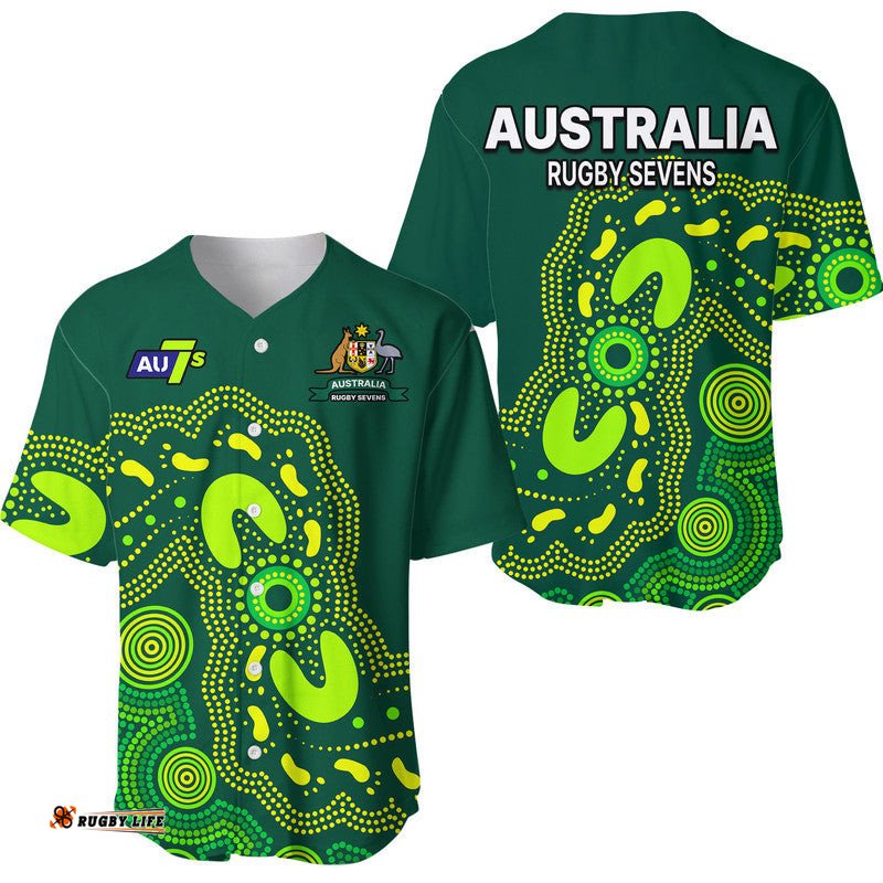 Australia Rugby Sevens Baseball Jersey Shirt Aboriginal