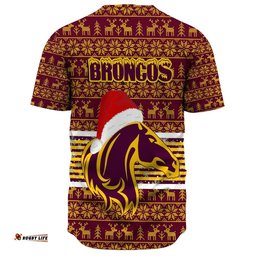 Clothing Brisbane Broncos Christmas Baseball Jersey Shirts