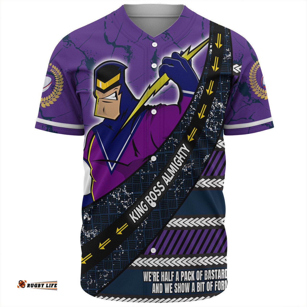 Melbourne Storm Baseball Shirt - Theme Song For Rugby With Sporty Style