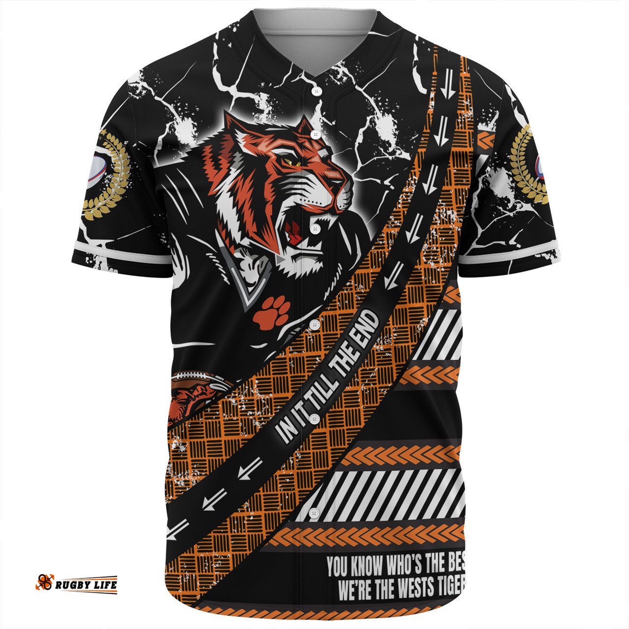Wests Tigers Baseball Shirt - Theme Song For Rugby With Sporty Style