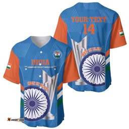 Custom India Cricket Baseball Jersey Shirt 2nd Champions World Cup Men In Blue