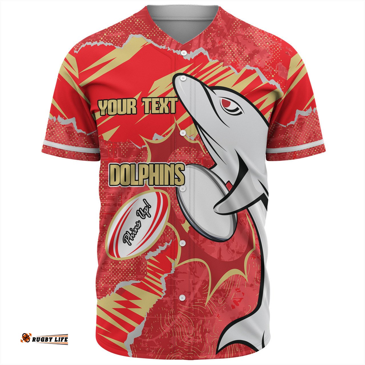 Redcliffe Dolphins Baseball Shirt - Theme Song