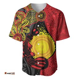 Platypus Aboriginal Art Style Baseball Jersey Shirt