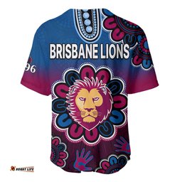 AFL Brisbane Lions 1996 Aboriginal Baseball Jersey Shirt