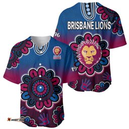 AFL Brisbane Lions 1996 Aboriginal Baseball Jersey Shirt