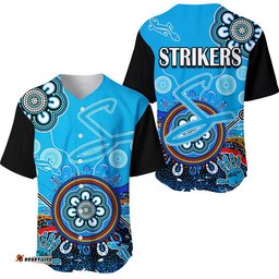 Adelaide Strikers Baseball Jersey Shirt Cricket Indigenous Aboriginal Lizard Version