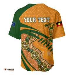 Personalised Aussie Wallabies Baseball Jersey Shirt Rugby World Cup Indigenous