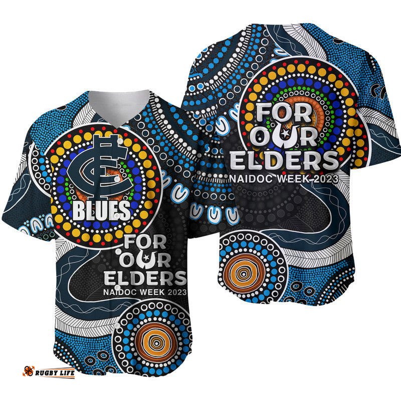 Blues Rugby Baseball Jersey Shirt NAIDOC Aboriginal