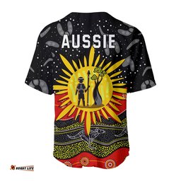 Aboriginal Flag Baseball Jersey Shirt Energetic Aussie