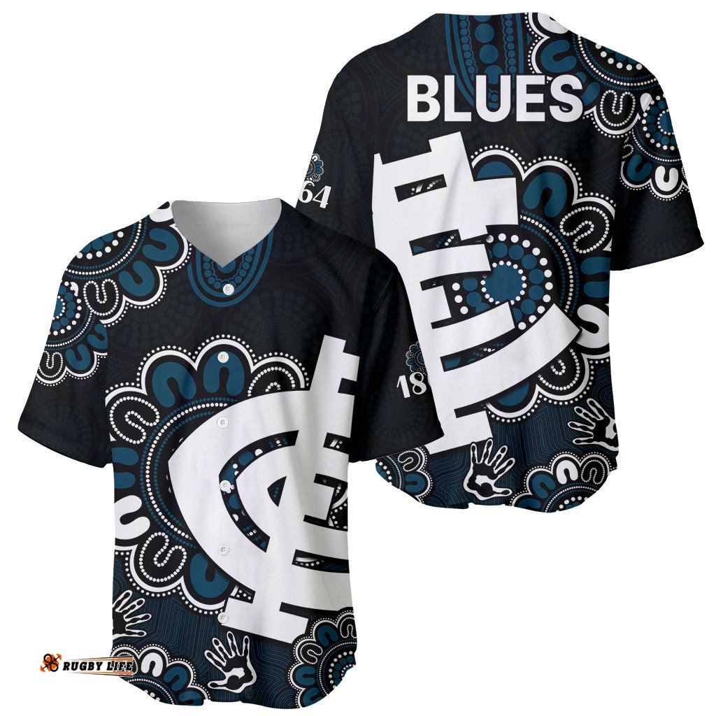 AFL Carlton Blues 1864 Aboriginal Baseball Jersey Shirt
