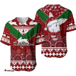 Aboriginal Art The Bunnies Merry Christmas Baseball Jersey Shirt