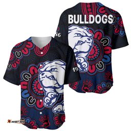 AFL Western Bulldogs Dogs 1877 Aboriginal Baseball Jersey Shirt 08