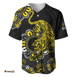 AFL Richmond Tigers 1885 Aboriginal Baseball Jersey Shirt 04
