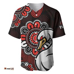 AFL Sydney Swans 1874 Aboriginal Baseball Jersey Shirt 06
