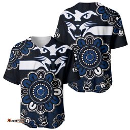 AFL Geelong Cats 1859 Aboriginal Baseball Jersey Shirt