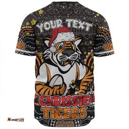 Wests Tigers Christmas Custom Baseball Shirt - Christmas Knit Patterns Vintage Jersey Ugly Baseball Shirt