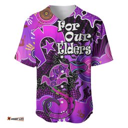Aboriginal NAIDOC Week Baseball Jersey Shirt Turtle Lizard Sun 03