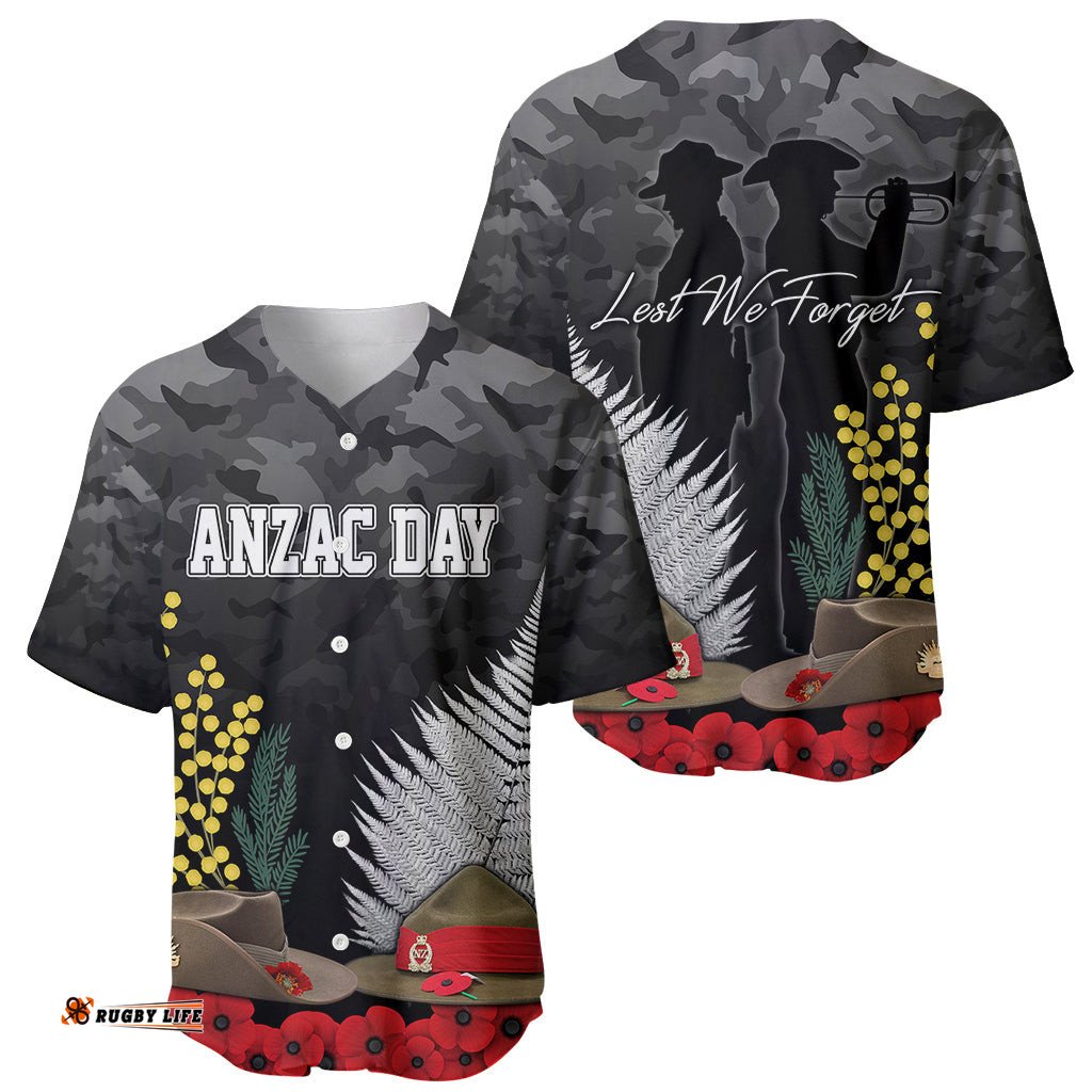 ANZAC DAY Baseball Jersey Shirt Camo Style Slouch Hats Mix Silver Fern Golden Wattle 03