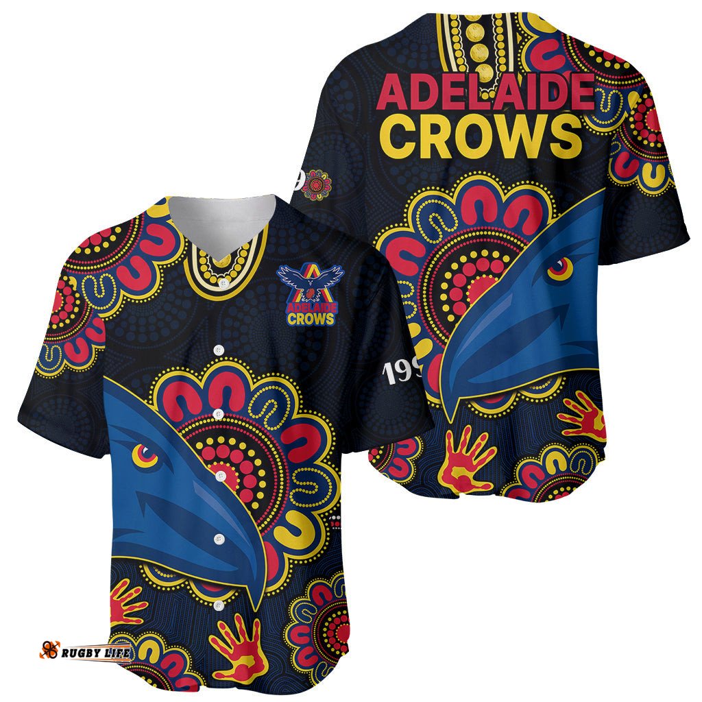 AFL Adelaide Football The Crows 1990 Aboriginal Baseball Jersey Shirt