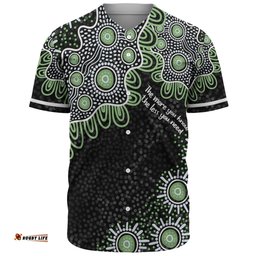 Australia Aboriginal Baseball Shirt - The More You Know The Less You Need Green Baseball Shirt